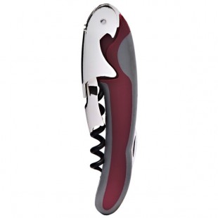 Franmara 3188-03 Binary Two-Lever Waiter's Corkscrew with Burgundy / Gray Handle