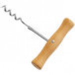 Acopa T-Style Stainless Steel Corkscrew with Wood Handle