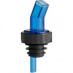 Choice Green Screened Liquor Pourer with Black Collar - 12/Pack