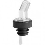 Choice Green Screened Liquor Pourer with Black Collar - 12/Pack