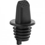 Choice Green Screened Liquor Pourer with Black Collar - 12/Pack