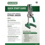 Garde MCJ-1 Heavy-Duty Manual Commercial Citrus Juicer