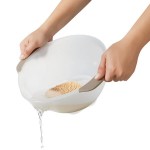 OXO 11166900 Good Grips 2.5 Qt. Plastic Rice and Grain Washing Colander with Base and Handles