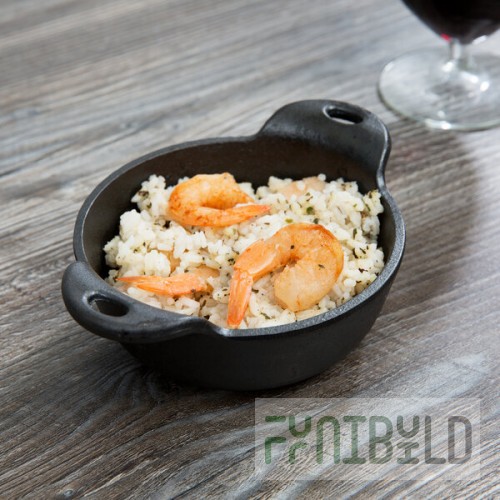 Lodge HMSB 12 oz. Pre-Seasoned Heat-Treated Mini Cast Iron Round Serving Bowl