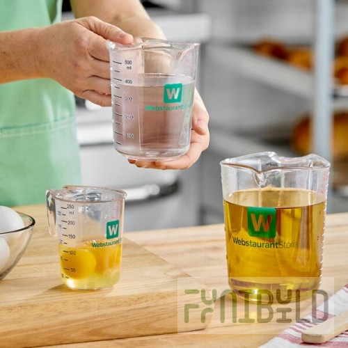 WebstaurantStore 3-Piece Clear Plastic Measuring Cup Set