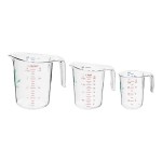 WebstaurantStore 3-Piece Clear Plastic Measuring Cup Set