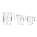 WebstaurantStore 3-Piece Clear Plastic Measuring Cup Set