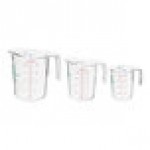 WebstaurantStore 3-Piece Clear Plastic Measuring Cup Set