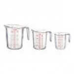 WebstaurantStore 3-Piece Clear Plastic Measuring Cup Set