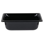 Vollrath 8034420 Super Pan® 1/3 Size Black Polycarbonate Food Pan - 4 Vollrath 8034420 Super Pan® 1/3 Size Black Polycarbonate Food Pan - 4