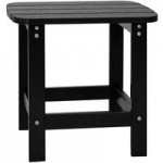 Flash Furniture Charlestown 2-Pack Black Faux Wood Folding Adirondack Chairs with Side Table Flash Furniture Charlestown 2-Pack Black Faux Wood Folding Adirondack Chairs with Side Table