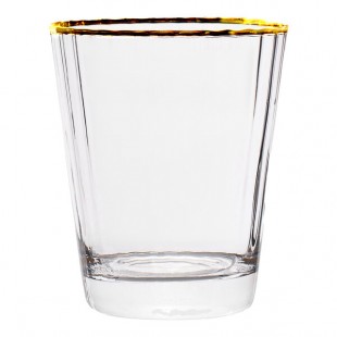 10 Strawberry Street Grace 11 oz. Gold Rimmed Rocks / Double Old Fashioned Glass - 24/Case