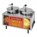 Benchmark USA 51072A Dual 7 Qt. Chili and Cheese Warmer with Ladles and Lids - 120V, 1200W