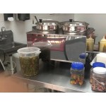 Benchmark USA 51072A Dual 7 Qt. Chili and Cheese Warmer with Ladles and Lids - 120V, 1200W
