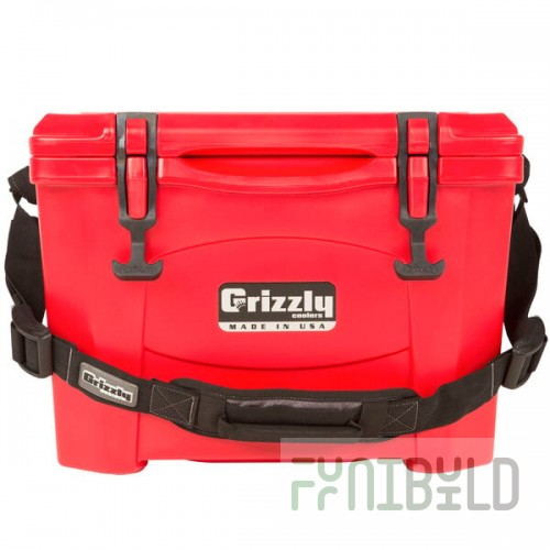 Grizzly Cooler Red 15 Qt. Outdoor Merchandiser / Cooler