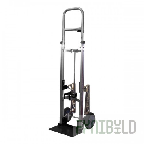 B&P Manufacturing Liberator 600 lb. Curved Back Hand Truck with Single-Pin Square-Loop Handle, Adjustable Sliding Keg Hook, 8