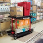 Rubbermaid® FG430000BLA Black Convertible Utility Cart