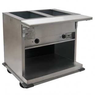 Eagle Group PHT2OB-240-3 Two Pan Open Well Portable Electric Hot Food Table with Open Front - 240V, 3 Phase Eagle Group PHT2OB-240-3 Two Pan Open Well Portable Electric Hot Food Table with Open Front - 240V, 3 Phase
