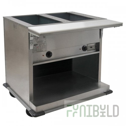 Eagle Group PHT2OB-240-3 Two Pan Open Well Portable Electric Hot Food Table with Open Front - 240V, 3 Phase