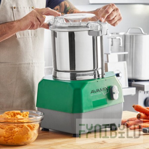 AvaMix Revolution BFP534SS 5 Qt. Stainless Steel Batch Bowl Food Processor - 1 hp