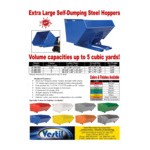 Vestil D-300-MD 3.0 Cubic Yard Medium-Duty Self-Dumping Steel Hopper - 4000 lb. Capacity Vestil D-300-MD 3.0 Cubic Yard Medium-Duty Self-Dumping Steel Hopper - 4000 lb. Capacity