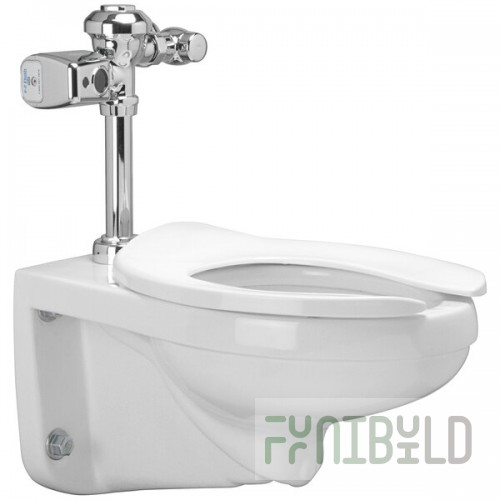 Zurn Elkay One Z.WC3.S Sensor Toilet System with Floor Mounted Toilet and Flush Valve - 1.1 GPF