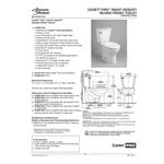 American Standard Cadet PRO 215BA004.021 Bone Vitreous China Floor-Mount Chair Height Round Toilet - 1.6 GPF