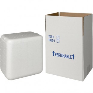 Insulated Shipping Box with Foam Cooler 8 3/8 Insulated Shipping Box with Foam Cooler 8 3/8