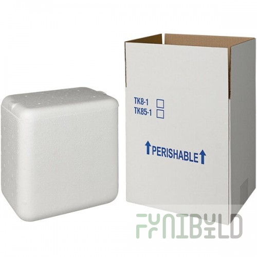 Insulated Shipping Box with Foam Cooler 8 3/8
