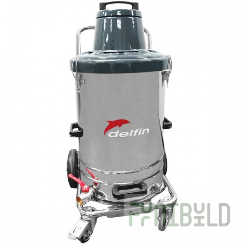Delfin Tecnoil Mini (V611) 17 Gallon Industrial Wet / Dry Vacuum for Oil & Chips - 115V, 1 Phase