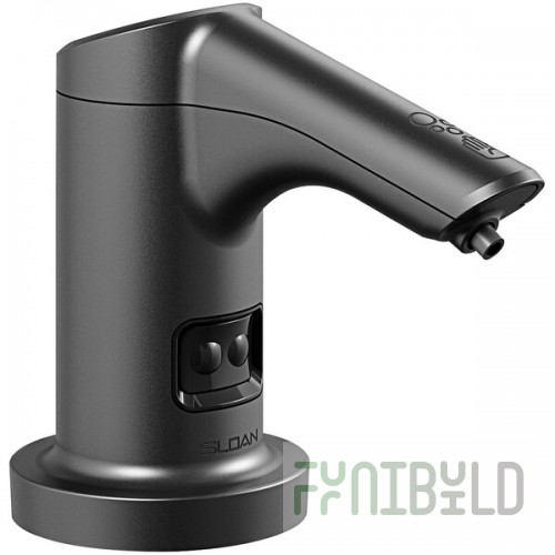 Sloan 3346167 Battery-Powered Deck Mount Foam Soap Dispenser with Graphite Finish