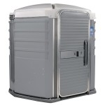 PolyJohn SA1-1005 We'll Care III Pewter Wheelchair Accessible Portable Restroom - Assembled PolyJohn SA1-1005 We'll Care III Pewter Wheelchair Accessible Portable Restroom - Assembled
