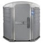 PolyJohn SA1-1005 We'll Care III Pewter Wheelchair Accessible Portable Restroom - Assembled PolyJohn SA1-1005 We'll Care III Pewter Wheelchair Accessible Portable Restroom - Assembled