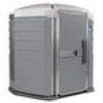 PolyJohn SA1-1005 We'll Care III Pewter Wheelchair Accessible Portable Restroom - Assembled PolyJohn SA1-1005 We'll Care III Pewter Wheelchair Accessible Portable Restroom - Assembled