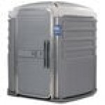 PolyJohn SA1-1005 We'll Care III Pewter Wheelchair Accessible Portable Restroom - Assembled PolyJohn SA1-1005 We'll Care III Pewter Wheelchair Accessible Portable Restroom - Assembled