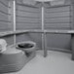 PolyJohn SA1-1005 We'll Care III Pewter Wheelchair Accessible Portable Restroom - Assembled PolyJohn SA1-1005 We'll Care III Pewter Wheelchair Accessible Portable Restroom - Assembled