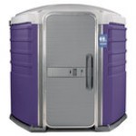 PolyJohn SA1-1005 We'll Care III Pewter Wheelchair Accessible Portable Restroom - Assembled PolyJohn SA1-1005 We'll Care III Pewter Wheelchair Accessible Portable Restroom - Assembled