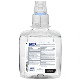 PURELL® 6551-02 CS6 Advanced Green Certified 1200 mL Foaming Instant Hand Sanitizer - 2/Case PURELL® 6551-02 CS6 Advanced Green Certified 1200 mL Foaming Instant Hand Sanitizer - 2/Case