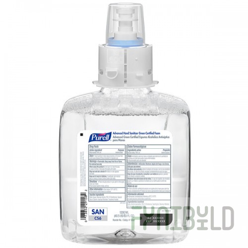 PURELL® 6551-02 CS6 Advanced Green Certified 1200 mL Foaming Instant Hand Sanitizer - 2/Case