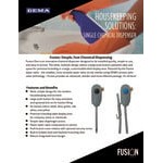 Dema Fusion One Manual Bottle Filling Chemical Dispenser with Action Gap and Black Push Button - 1.0 GPM Dema Fusion One Manual Bottle Filling Chemical Dispenser with Action Gap and Black Push Button - 1.0 GPM