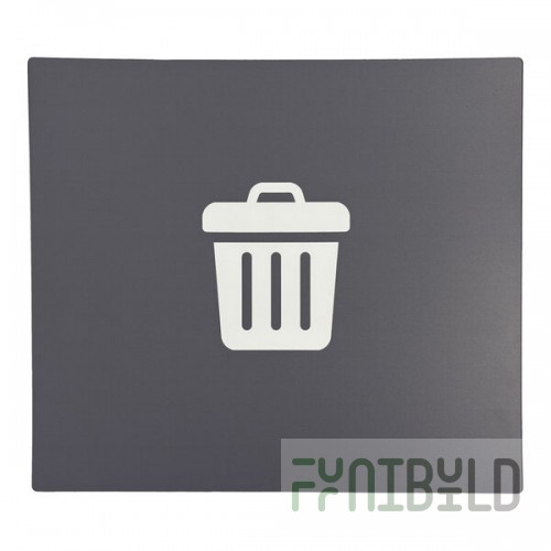Commercial Zone Avante 787103P Gray Styrene Large Trash Door Panel for Avante Modular Containers