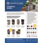 Commercial Zone 720326K StoneTec 42 Gallon Square Forest Green Open Top Decorative Trash Can with Pepperstone Panels