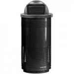 Witt Industries SC55P-01-HT 55 Gallon Standard Perforated Steel Outdoor Trash Can with Hood Top Lid Witt Industries SC55P-01-HT 55 Gallon Standard Perforated Steel Outdoor Trash Can with Hood Top Lid