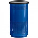 Witt Industries SC55P-01-HT 55 Gallon Standard Perforated Steel Outdoor Trash Can with Hood Top Lid Witt Industries SC55P-01-HT 55 Gallon Standard Perforated Steel Outdoor Trash Can with Hood Top Lid