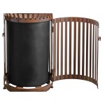Lancaster Table & Seating 45 Gallon Heavy-Duty Round Brown Steel Slatted Outdoor Trash Can with Flat Lid and Door Lancaster Table & Seating 45 Gallon Heavy-Duty Round Brown Steel Slatted Outdoor Trash Can with Flat Lid and Door