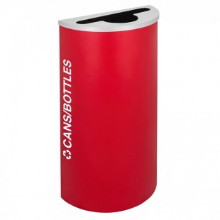 Ex-Cell Kaiser RC-KDHR-C RBX Kaleidoscope Collection Ruby Texture 8 Gallon Customizable Half-Round Cans / Bottles Receptacle Ex-Cell Kaiser RC-KDHR-C RBX Kaleidoscope Collection Ruby Texture 8 Gallon Customizable Half-Round Cans / Bottles Receptacle
