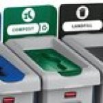 Rubbermaid® 2007908 Slim Jim Recycling Green Billboard