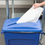 Rubbermaid® FG270388BLUE Slim Jim Blue Rectangular Recycling Container Lid with Paper Slot Rubbermaid® FG270388BLUE Slim Jim Blue Rectangular Recycling Container Lid with Paper Slot