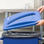 Rubbermaid® FG270388BLUE Slim Jim Blue Rectangular Recycling Container Lid with Paper Slot Rubbermaid® FG270388BLUE Slim Jim Blue Rectangular Recycling Container Lid with Paper Slot