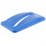 Rubbermaid® FG270388BLUE Slim Jim Blue Rectangular Recycling Container Lid with Paper Slot Rubbermaid® FG270388BLUE Slim Jim Blue Rectangular Recycling Container Lid with Paper Slot